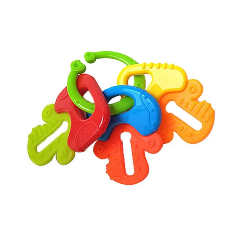 Baby Sensory Toys for 0–12 Months – Soft Silicone Rattle & Teether Set for Newborns | Chewable Developmental Toys for Infants