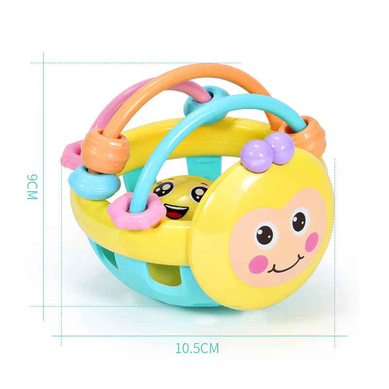Baby Sensory Toys for 0–12 Months – Soft Silicone Rattle & Teether Set for Newborns | Chewable Developmental Toys for Infants