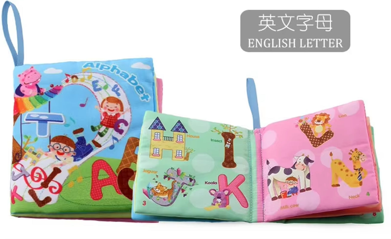 Baby Cloth Book for 0–12 Months – Soft Fabric Educational Books with Fruits & Animals | Early Learning Puzzle Toy for Infants & Toddlers
