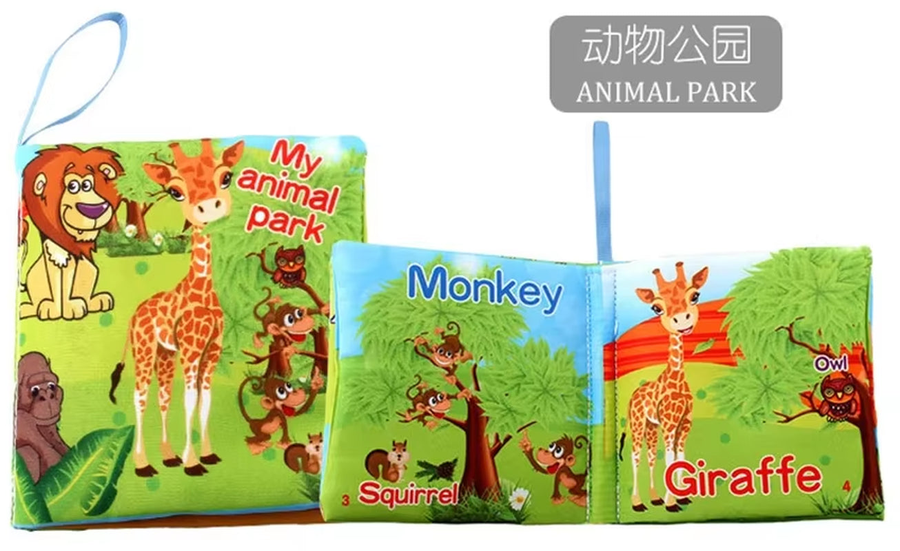 Baby Cloth Book for 0–12 Months – Soft Fabric Educational Books with Fruits & Animals | Early Learning Puzzle Toy for Infants & Toddlers