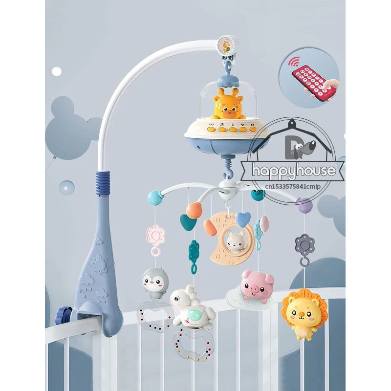 Musical Crib Mobile for Babies – Light & Music Projection with Remote Control | Infant Nursery Mobile Toy for Newborns
