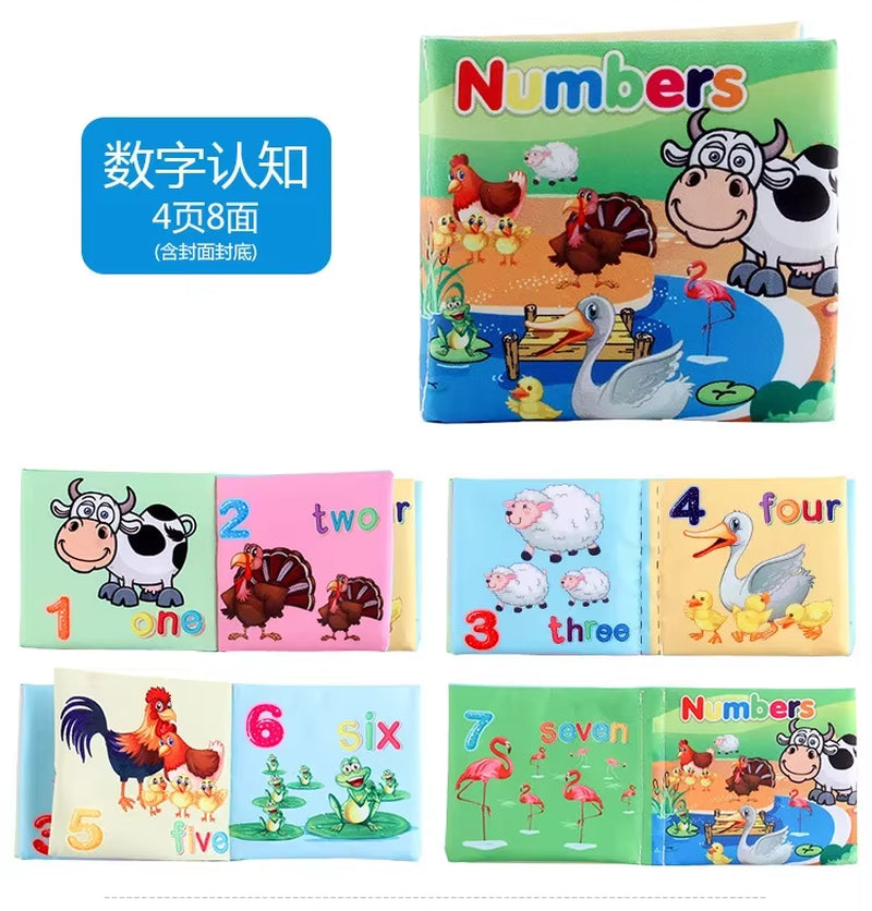 Baby Cloth Book for 0–12 Months – Soft Fabric Educational Books with Fruits & Animals | Early Learning Puzzle Toy for Infants & Toddlers