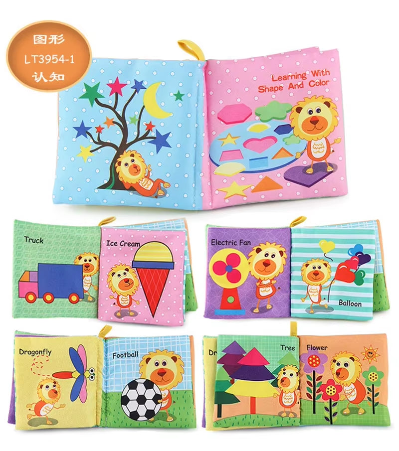 Baby Cloth Book for 0–12 Months – Soft Fabric Educational Books with Fruits & Animals | Early Learning Puzzle Toy for Infants & Toddlers