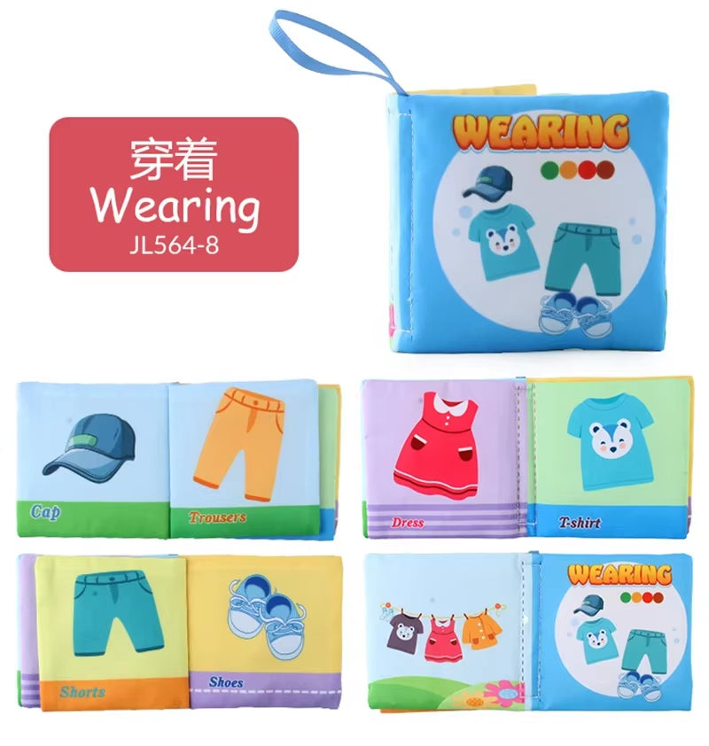 Baby Cloth Book for 0–12 Months – Soft Fabric Educational Books with Fruits & Animals | Early Learning Puzzle Toy for Infants & Toddlers