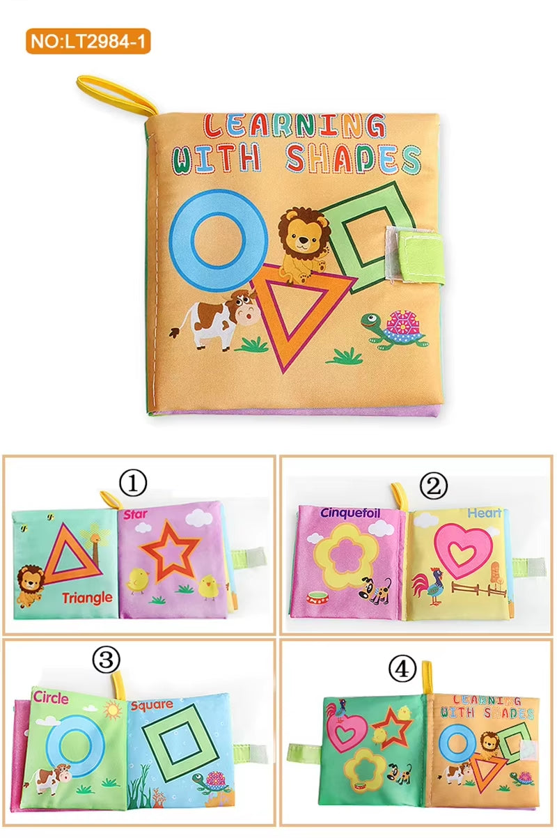 Baby Cloth Book for 0–12 Months – Soft Fabric Educational Books with Fruits & Animals | Early Learning Puzzle Toy for Infants & Toddlers