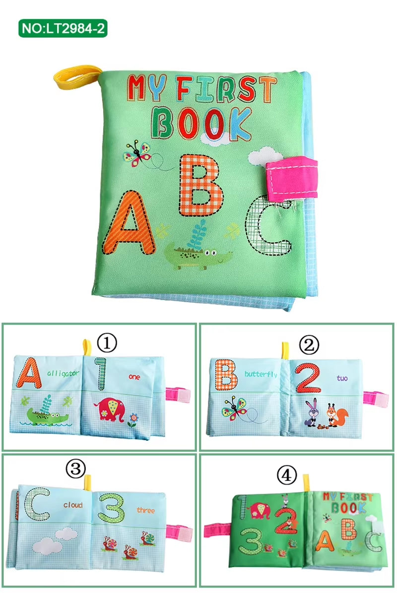 Baby Cloth Book for 0–12 Months – Soft Fabric Educational Books with Fruits & Animals | Early Learning Puzzle Toy for Infants & Toddlers