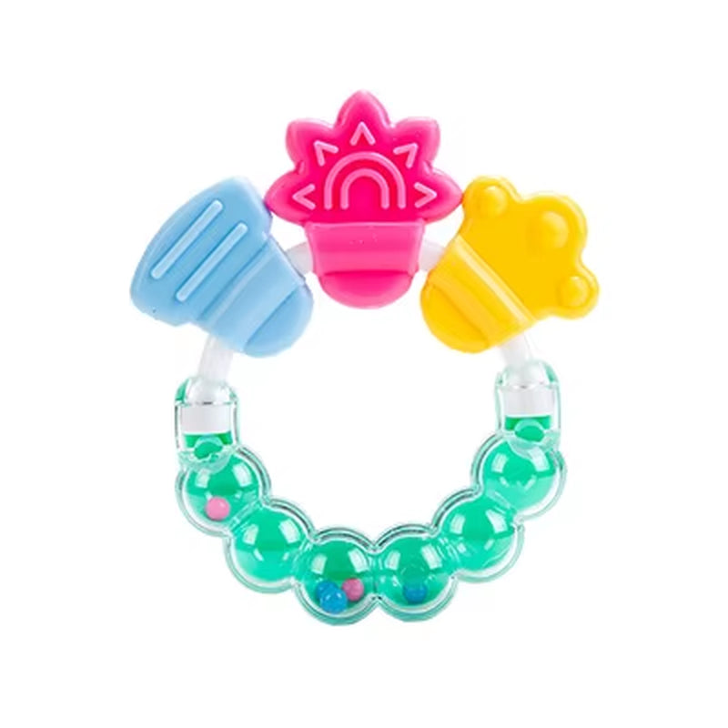 Baby Sensory Toys for 0–12 Months – Soft Silicone Rattle & Teether Set for Newborns | Chewable Developmental Toys for Infants