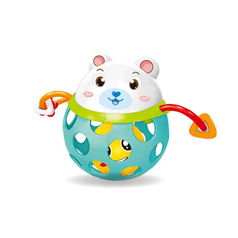 Baby Sensory Toys for 0–12 Months – Soft Silicone Rattle & Teether Set for Newborns | Chewable Developmental Toys for Infants