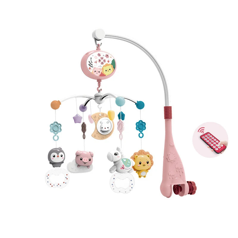 Musical Crib Mobile for Babies – Light & Music Projection with Remote Control | Infant Nursery Mobile Toy for Newborns