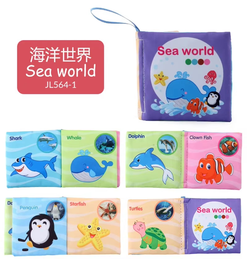 Baby Cloth Book for 0–12 Months – Soft Fabric Educational Books with Fruits & Animals | Early Learning Puzzle Toy for Infants & Toddlers