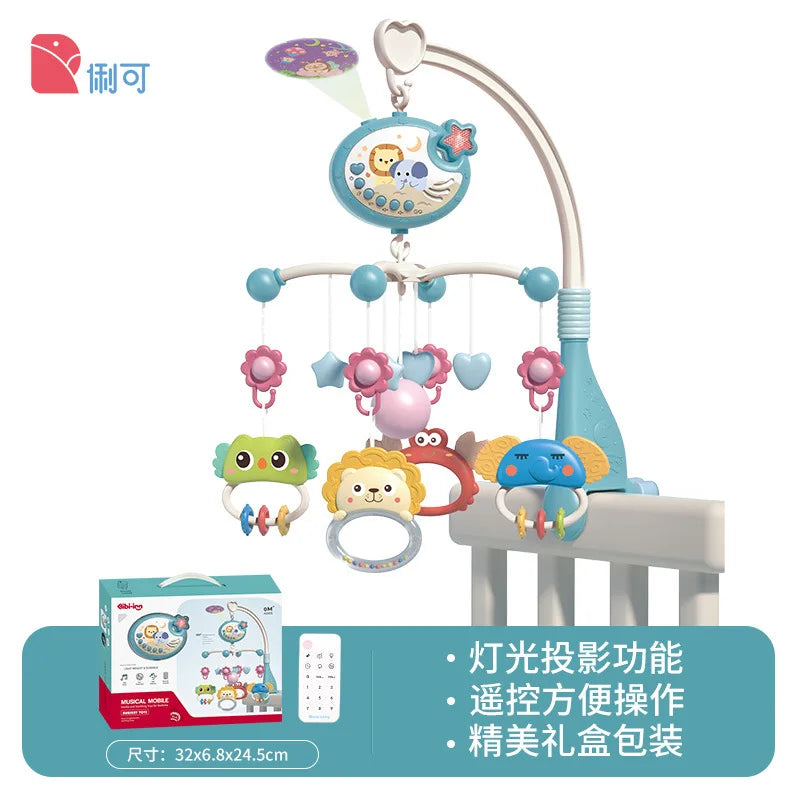Musical Crib Mobile for Babies – Light & Music Projection with Remote Control | Infant Nursery Mobile Toy for Newborns