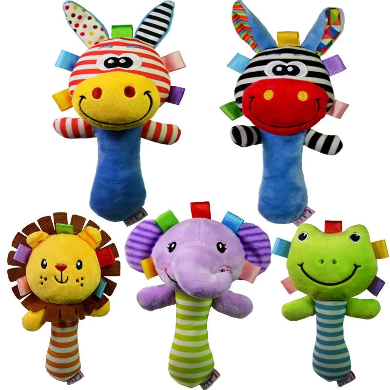 Baby Sensory Toys for 0–12 Months – Soft Silicone Rattle & Teether Set for Newborns | Chewable Developmental Toys for Infants