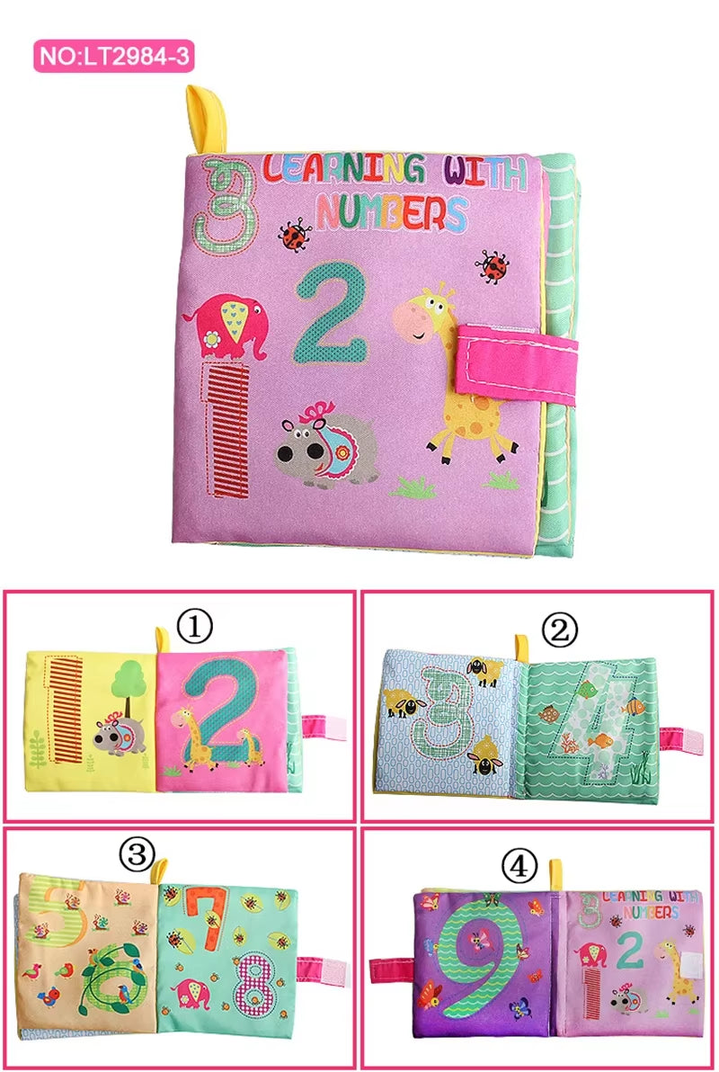 Baby Cloth Book for 0–12 Months – Soft Fabric Educational Books with Fruits & Animals | Early Learning Puzzle Toy for Infants & Toddlers